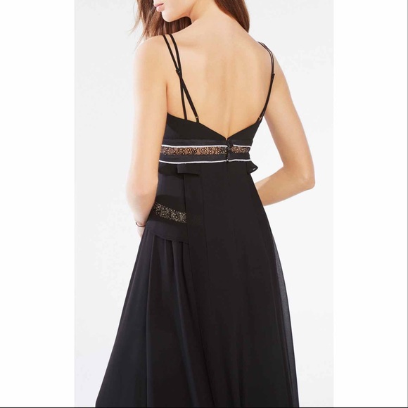 BCBGMaxazria Kylee Ruffle-Trim Maxi Dress